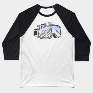 Sunset Mountain Ski Goggles | Copper Mountain, Colorado Baseball T-Shirt